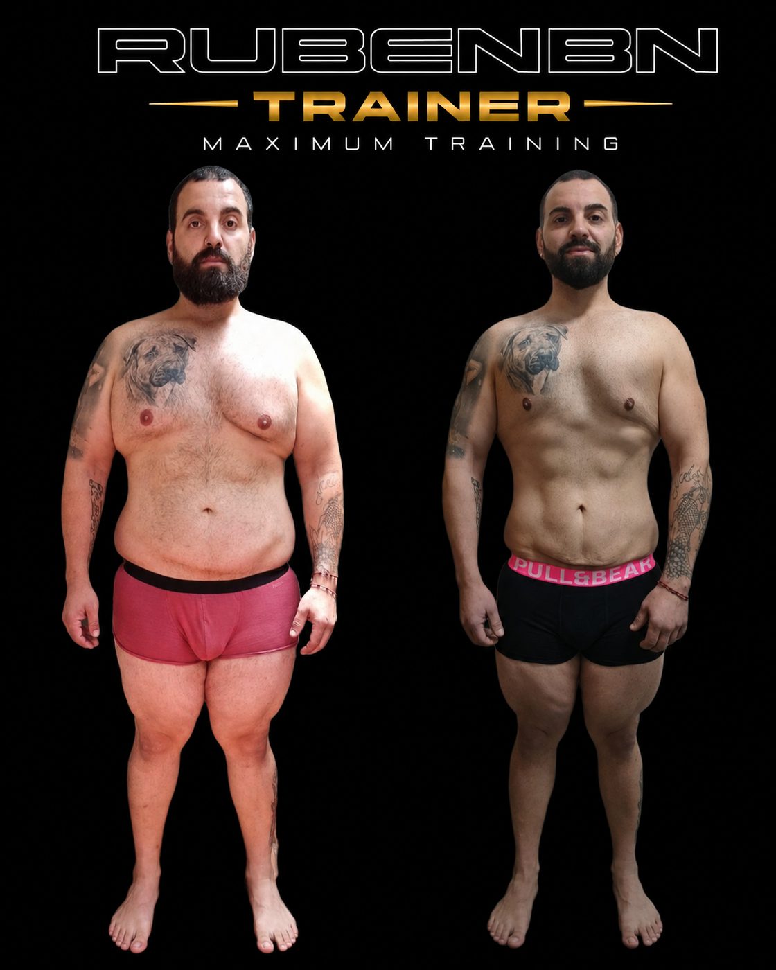 Transformación de un cliente de Rubén Pavón — antes y después, caso 09